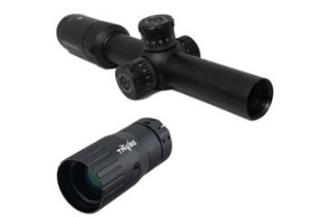 Image of OP Exclusive - Atibal Striiker 1-4x24mm Rifle Scope, Black AT-Str-1-4 w/ TRYBE Optics Enhancer - Magnification Doubler