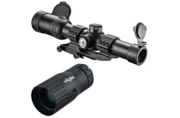 Image of Barska 1-6x24 IR,AR6 Tactical Rifle Scope,30mm Tube,Red/Green Illuminated Reticle AC12390 w/ Trybe Optics Enhancer - Magnification Doubler