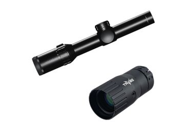 Image of Hawke Sport Optics Frontier 30 1-6x24 Circle Dot IR, Black, 18401 w/ Trybe Optics Enhancer - Magnification Doubler