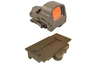 Image of OP Exclusive - Holosun HS510C 1x Open Reflex Sight, Green Dual Reticle, Flat Dark Earth, HS510C-FDE-G with American Defense Manufacturing Holosun 510C Titanium Quick Detach Mount