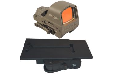 Image of OP Exclusive - Holosun HS510C 1x Open Reflex Sight, Red Dual Reticle, Flat Dark Earth, HS510C-FDE-R with American Defense Manufacturing Holosun 510C Quick Detach Mount