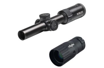 Image of OP Exclusive - Noblex-Docter Optics N6 Rifle Scope, 1-6x24mm, 30mm Tube, 4i Reticle, Black, 56804 w/ Trybe Optics Enhancer - Magnification Doubler