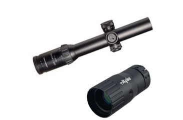 Image of OP Exclusive - Schmidt and Bender Police Marksman Rifle Scope, CQB Reticle, 1pt1-4x20mm 946LR118 w/ Trybe Optics Enhancer - Magnification Doubler