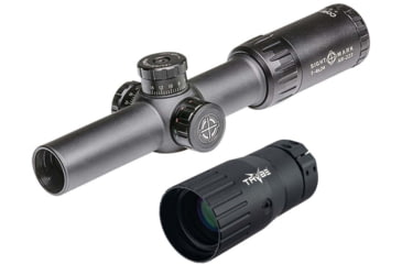 Image of SightMark Core TX 1-4x24AR-223 BDC Rifle Scope, Black, SM13082AR.223 w/ TRYBE Optics Enhancer - Magnification Doubler