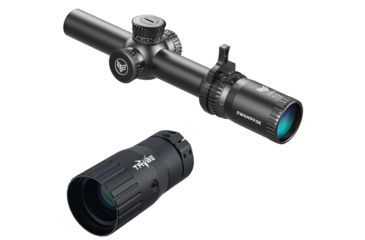 Image of Swampfox Tomahawk LVPO Rifle Scope, 1-8x24mm, 30mm Tube, Second Focal Plane, Illuminated Guerrilla Cross MOA Reticle, Black, ATK18241-M w/ TRYBE Optics Enhancer - Magnification Doubler