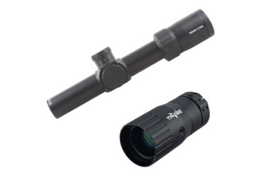 Image of OP Exclusive - Vector Optics Paragon Rifle Scope, 1.2-6x24mm, 30mm Tube, IL Line Etched Glass Reticle, Black, SCOC-04 w/ Trybe Optics Enhancer - Magnification Doubler
