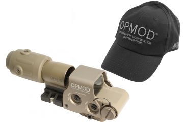Image of EOTech MPO III EXPS2-0 Holosight 1MOA Reticle  with G23 3X Magnifier and OPMOD Hat - Black Ballcap 
