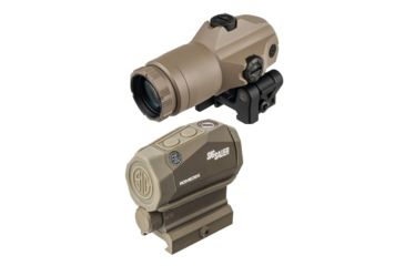Image of SIG SAUER OPMOD Romeo5 XDR 1x20mm Compact Red Dot Sight, 2 MOA Dot/65 MOA Circle Dot Reticle w/Red Dot Magnifier, Flat Dark Eath