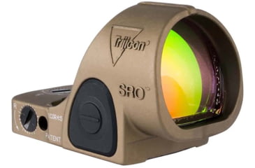 Image of Trijicon SRO 1x25x22.5mm Red Dot Sight 1.0 MOA Red Dot, Adjustable LED, Coyote Brown Anodized, SRO1-C-2500021