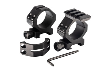 Image of OpticsPlanet 30mm Low Ring Set, 0.9in/23mm w/Top Pic Rail, Black, 30mm, SO-LRS-30-01