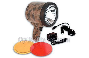 Image of Optronics Illuma-Light 2,000,000 CP Rechargeable Spotlight Camo PR-205R w/ Red and Amber Lenses