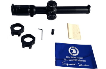 Image of Osprey Global Elite 1-12x26IR Rifle Scope, 34mm Tube, First Focal Plane, Black, ES1-12x26IR