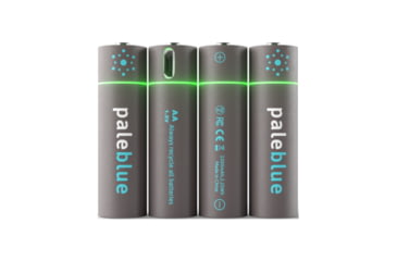 Image of Pale Blue Earth Pale Blue Smart Lithium Ion USB Rechargeable AA Batteries 4 Pack, Gray, PB-AA