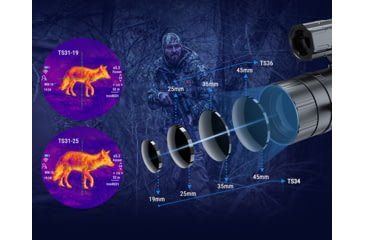 Image of PARD Optics TS34 Thermal Imaging Rifle Scope, 4.7x45mm, 384x288, Multiple Reticles, Black, TS34-45