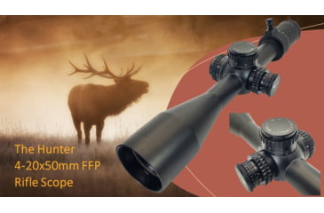Image of Patriot Optics Hunter 4-20x50mm Rifle Scope, 30mm Tube, First Focal Plane, Matte Black, 4-20x50mm, PO-S-4-20x50mmFFP