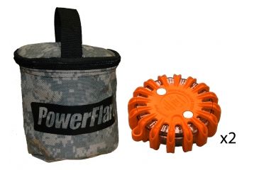 Image of Powerflare PF-200 Softpack,  2 Safety Lights,Infrared LED,ACU Bag,2 Batteries, Orange Shell SP2ACU-I-O