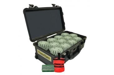 Image of Powerflare PF-200 Incident Command Pack - 60 Lights,Amber LED,Black Case,60 Batteries, Olive Drab Shell PFPACK60BK-A-OD