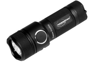 Image of PowerTac E10R Rechargeable Flashlight, Black, E10R