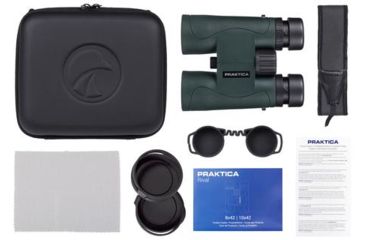 Image of Praktica Rival Binoculars, 10x42mm, Roof Prism, Green, MHRL1042G