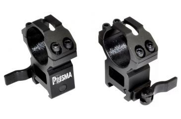 Image of Presma 30mm Quick Release High Profile Scope Rings for Picatinny/Weaver Rails, Black, PRWG040