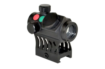 Image of Presma Red Hawk Series Compact Reflex Red/Green Dot Scope w/ Integrated 1in High Profile Picatinny Mount, Black, PRRH021