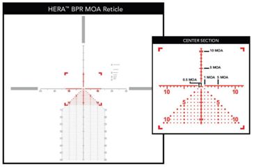 Image of Primary Arms GLx4 6-24x50 FFP Rifle Scope w/ Hera-BPR-MOA Reticle, Black, 610066