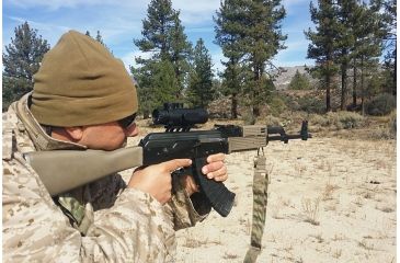 Image of Primary Arms SLx 4X Compact Prism Scope with the Patented 7.62X39/300BO ACSS Reticle, Black PAC4XAK300BO