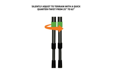 Image of Primos Hunting Pole Cat Tall Bipod Shooting Stick, Clam, 65483