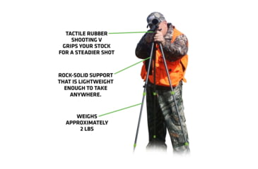 Image of Primos Hunting Pole Cat Tall Tripod Shooting Stick, Clam, 65484