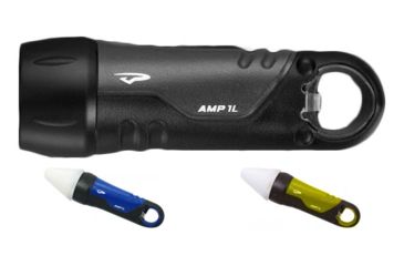 Image of Princeton Tec AMP 1L Flashlight w/ Bottle Opener - Waterproof to 100M, Black, Blue, Neon Yellow