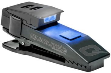 Image of Quiqlite QuiqLiteX1 Blue/White Lithium 150 Lumens LED Flashlight, Black, QX1BW3