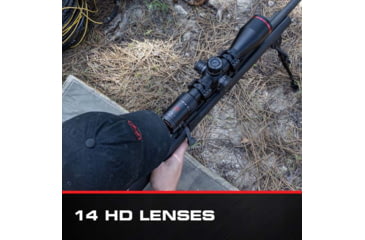 Image of Red-Line Optics F4U Corsair II 5-30x56mm Rifle Scope, 34mm Tube, First Focal Plane, Zero Stop, Illuminated Tactical/Hunting Reticle, Black/Red, O2-Z846-JLNG