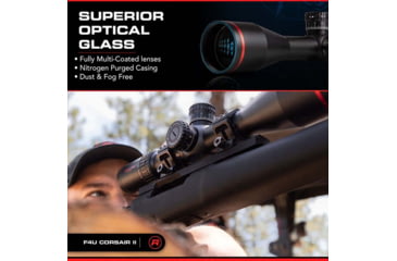 Image of Red-Line Optics F4U Corsair II 5-30x56mm Rifle Scope, 34mm Tube, First Focal Plane, Zero Stop, Illuminated Tactical/Hunting Reticle, Black/Red, O2-Z846-JLNG