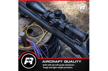 Image of Red-Line Optics F4U Corsair II 5-30x56mm Rifle Scope, 34mm Tube, First Focal Plane, Zero Stop, Illuminated Tactical/Hunting Reticle, Black/Red, O2-Z846-JLNG
