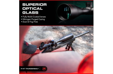 Image of Red-Line Optics P-47 Thunderbolt II 6-24x50mm Rifle Scope,1in Tube, Second Focal Plane, Locking Turrets, Tactical/Hunting Reticle, Black/Red, N4-F6F3-8Z8E