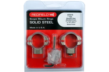 Image of Redfield 1inch Rotary Dovetail Steel Rings, Top Access, High, Nickel 47214