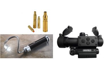 Image of Redfield Counterstrike Red Dot Sight, Matte, Black 117850 w/ SightMark Laser Bore Sights SM39001 and Real Avid Magnetic Bore Light AVBR101-B