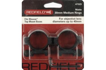 Image of Redfield Mounts 1in Aluminum Rifle Scope Rings - 30mm, Med,Matte 47323