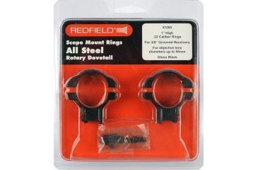 Image of Redfield Mounts .22 Cal Rimfire Steel Rifle Scope Rings - 1in, High, .22, Matte 47285