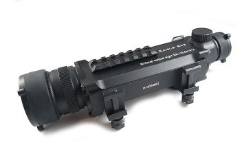 Image of ROS Optics Eagle Eye 1/3.5x14 Bi-Focal Rifle Scope with Illuminated Reticle, Picatinny Mount, Black, GSEE13514