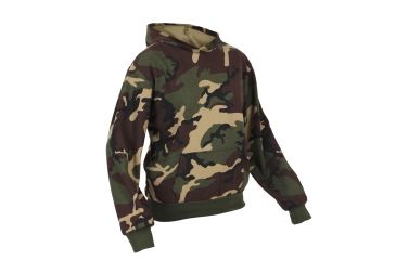 Image of Rothco Camo Pullover Hooded Sweatshirt - Kid's, Extra Small, Woodland Camo, 6490-002