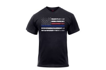 Image of Rothco Thin Blue Line &amp; Thin Red Line T-shirt, Small, 61660-S