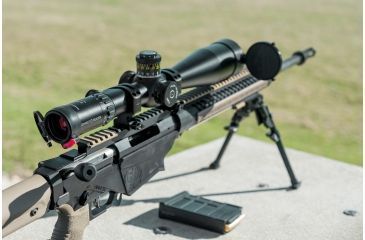 Image of Schmidt &amp; Bender 5-25x56 Police Marksman II LP 34mm Rifle Scope w/P4F Reticle, DBL Turn MOA 677/LPP4FMOA