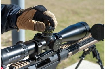 Image of Schmidt &amp; Bender 5-25x56 Police Marksman II LP 34mm Rifle Scope w/P4F Reticle, DBL Turn MOA 677/LPP4FMOA