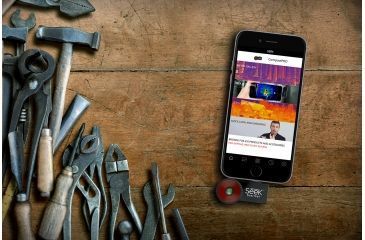 Image of Seek Thermal CompactPRO Imaging Camera For iOS, Black, 1 x 1.75 x 1 inches, LQ-AAAX