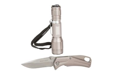 Image of Sheffield 2 Pc. Folding Knife And 100 Lumen LED Flashlight Set, Silver 12941