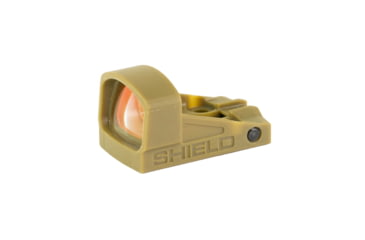 Image of Shield Sights Compact Reflex Mini Red Dot Sight, 8 MOA Dot Reticle, RMSx-8MOA Glass Lens, FDE, NSN LN, SMSc-8 MOA-GLASS FDE