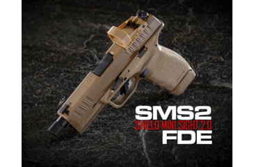 Image of Shield Sights Compact Shield Mini Red Dot Sight, 4 MOA Dot Reticle, SMSC-4MOA Glass Lens, FDE, SMSc-4MOA-GLASS FDE