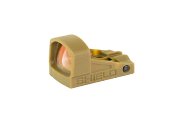Image of Shield Sights Compact Shield Mini Red Dot Sight, 4 MOA Dot Reticle, SMSC-4MOA Glass Lens, FDE, SMSc-4MOA-GLASS FDE