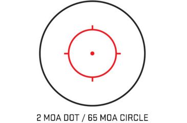 Image of SIG SAUER Romeo4DR Compact Red Dot Sight, 1X20mm, 2 MOA Red Dot 65 MOA Circle Dot, 0.5 MOA Adj, CR2032, M1913, Graphite, NSN N, SOR41111